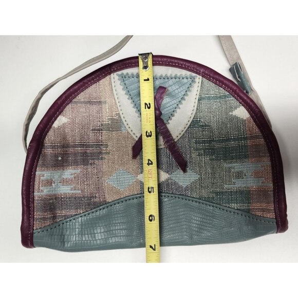 Vintage Tapestry & Reptile Leather Purse Daniel Victor Vermont - Picture 10 of 16